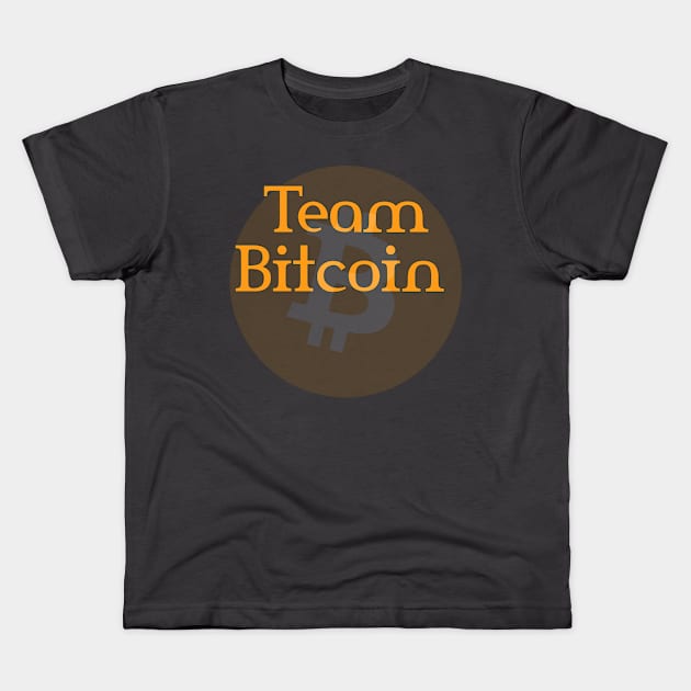 Team Bitcoin Kids T-Shirt by Z And Z